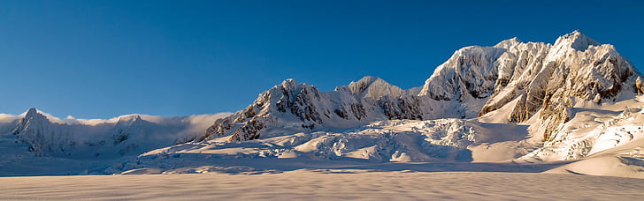 Moniteurs doubles, paysage, montagne, affichage multiple, neige, Fond d'écran HD