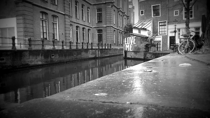 أمستردام ، فن الشارع ، الشارع ، الحب، خلفية HD