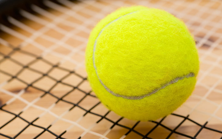жълта топка за тенис, топка, тенис, спорт, HD тапет
