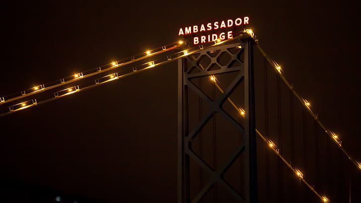 Bridges, Ambassador Bridge, HD wallpaper