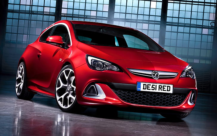 2012 Vauxhall Astra GTC, red coupe, Opel Astra, HD wallpaper