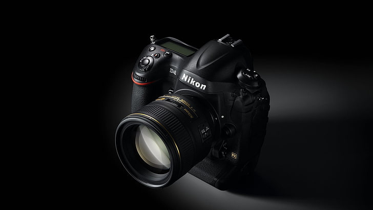 черен Nikon DSLR фотоапарат, камерата, Nikon, обектив, Nikkor, HD тапет