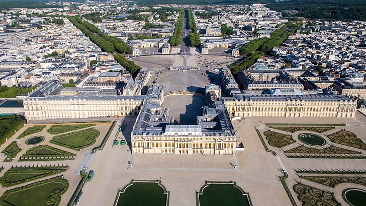 пейзаж, Версальский дворец, Версальский дворец, архитектура, HD обои