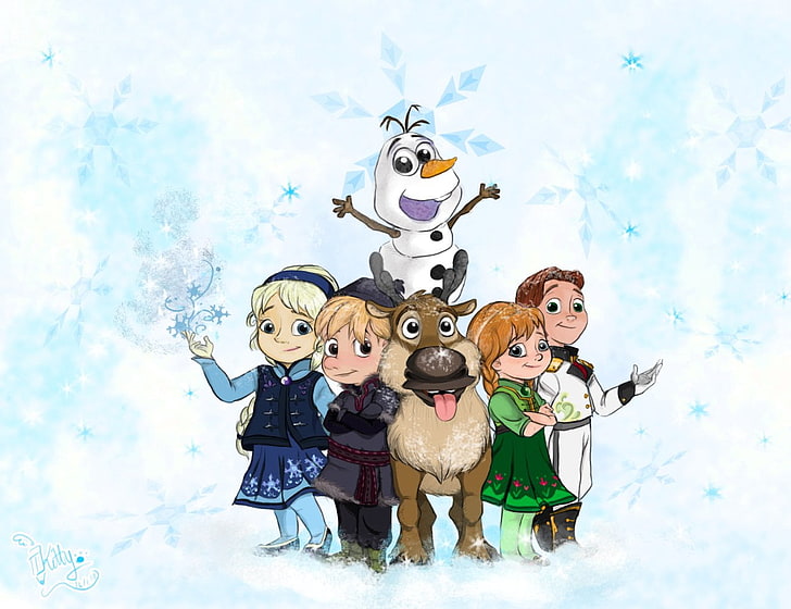 Film, Frozen, Anna (Frozen), Arendelle, Elsa (Frozen), Frozen (Movie), Hans (Frozen), Kristoff (Frozen), Olaf (Frozen), Snow, Sven (Frozen), Tapety HD