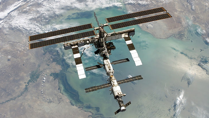 Международная космическая станция, МКС, космос, Земля, HD обои