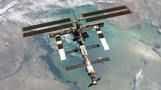 Stasiun Luar Angkasa Internasional, ISS, ruang, Bumi, Wallpaper HD HD wallpaper