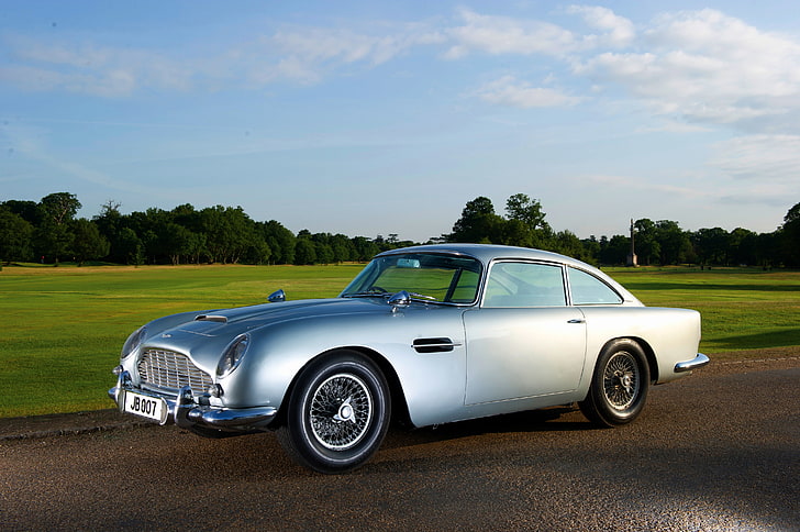 Grey, Aston Martin, classic, 1964, DB5, the James bond car, HD wallpaper |  Wallpaperbetter