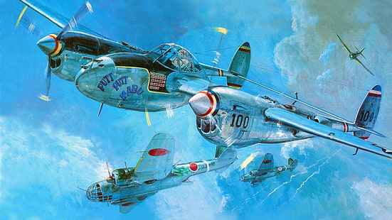 Lockheed P 38 молнии, HD обои HD wallpaper