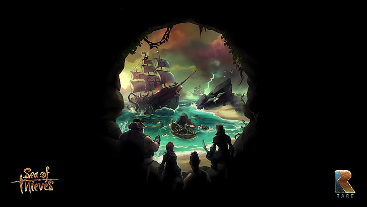 Sea of ​​Thieves spelapplikation, videospel, pirater, Sea of ​​Thieves, fartyg, HD tapet