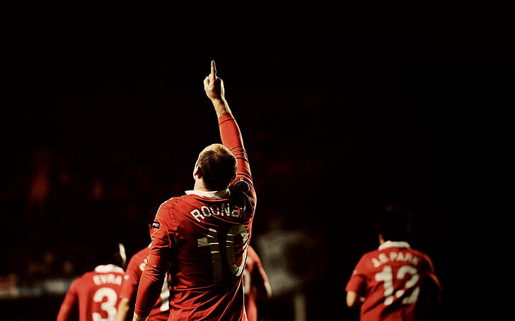 Rooney, red, rooney, mu, football, HD wallpaper