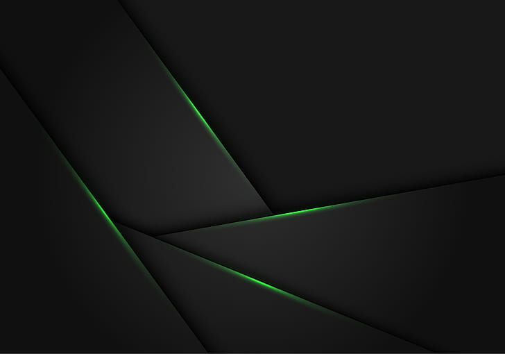 cahaya, garis, hijau, abu-abu, latar belakang, Wallpaper HD