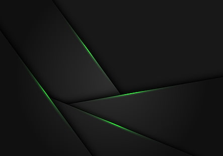 แสงเส้นสีเขียวสีเทาพื้นหลัง, วอลล์เปเปอร์ HD HD wallpaper