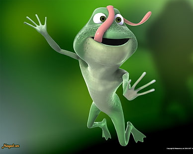 funny tongue frogs 3d 1280x1024  Animals Frogs HD Art , funny, tongue, HD wallpaper HD wallpaper