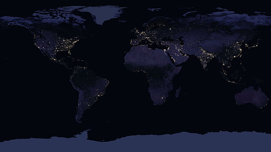 карта, планета, Европа, Азия, Африка, Америка, 8k, наука, свят, глобус, НАСА, сателит, пространство, светлина, град, нощна светлина, мрамор, син, обсерватория, земя, HD тапет HD wallpaper