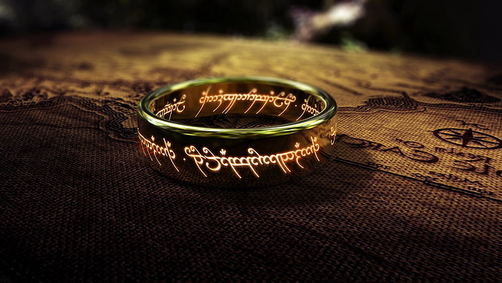 Depth Of Field, fantasy Art, map, rings, The Lord Of The Rings, The One Ring, HD wallpaper