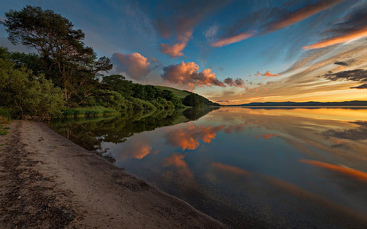 Loch Leven, Sunset, HD wallpaper