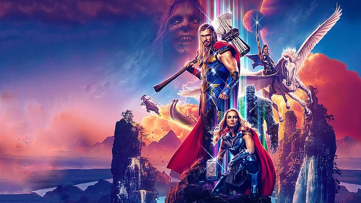 Thor: Miłość i grzmot, Marvel Cinematic Universe, filmy, Thor, Tapety HD
