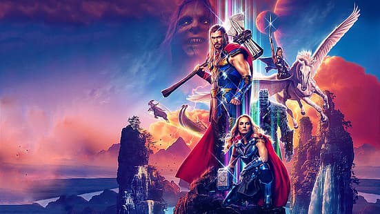 Thor: Love and Thunder, Marvel Cinematic Universe, film, Thor, Sfondo HD HD wallpaper