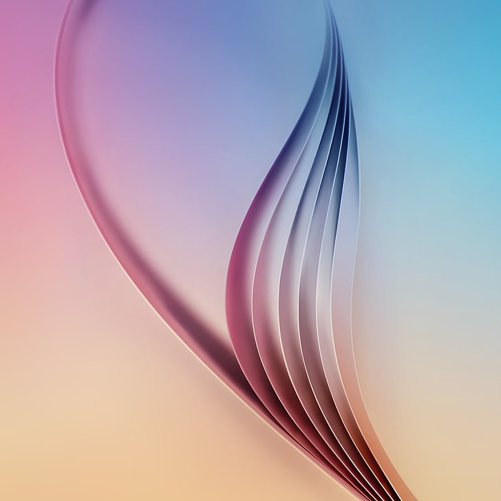 tapeta cyfrowa turkusowo-różowa, Samsung, abstrakcyjna, gradientowa, Tapety HD