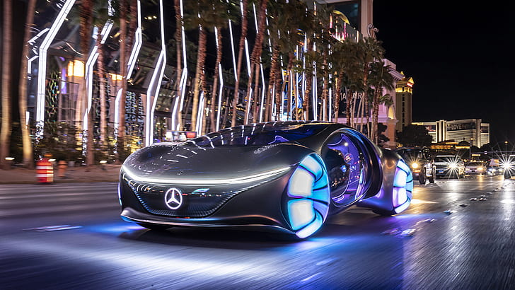 2020 Mercedes-Benz Vision, концептуален автомобил, превозно средство, сиви автомобили, HD тапет