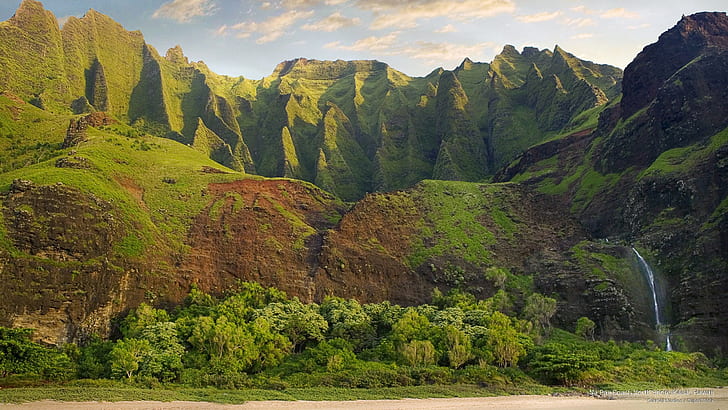 Na Pali Sahili, Kuzey Kıyısı, Kauai, Hawaii, Adaları, HD masaüstü duvar kağıdı