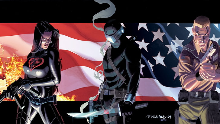 Comics, G.I.Joe, Baroness (G.I. Joe), Snake Eyes (G.I. Joe), HD-Hintergrundbild