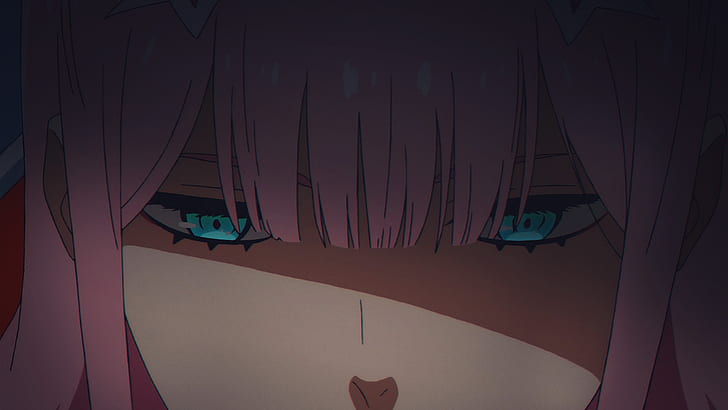 pink hair, Zero Two (Darling in the FranXX), Darling in the FranXX, blue eyes, HD wallpaper