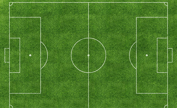 Illustrazione del campo di calcio, campo da calcio verde e bianco, sport, calcio, campo da calcio, Sfondo HD