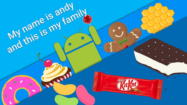 sistema operativo, Android (sistema operativo), dulces, Fondo de pantalla HD