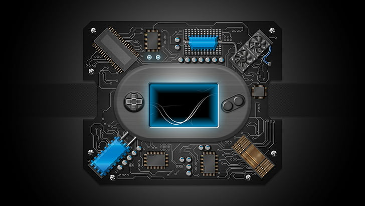 conexiones, microchip, placa, tecnologia, Wallpaper HD
