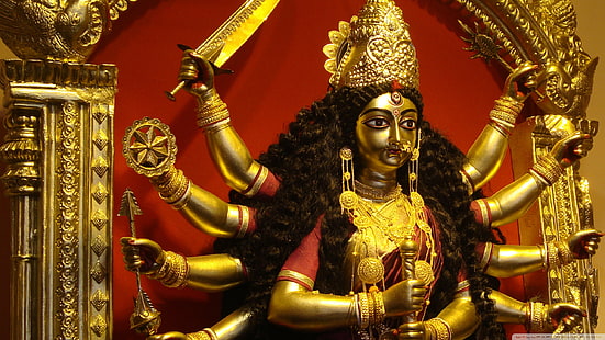 Maa, Durga, 2560x1440, 4 k photos, Fond d'écran HD HD wallpaper