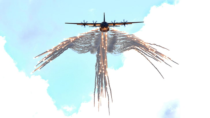 pesawat terbang, Lockheed C-130 Hercules, Wallpaper HD
