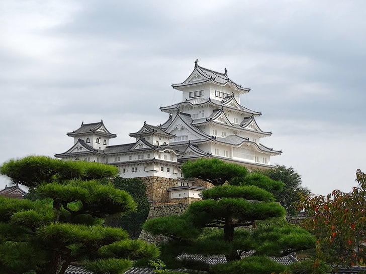 Castelos, Castelo Himeji, Japão, HD papel de parede