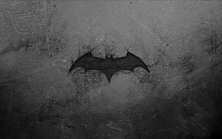 Tapeta Batman, logo Batman, czarna, Batman, Tapety HD