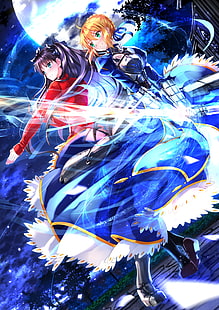 Série Fate, Sabre, Tohsaka Rin, Swordsouls, Fond d'écran HD HD wallpaper
