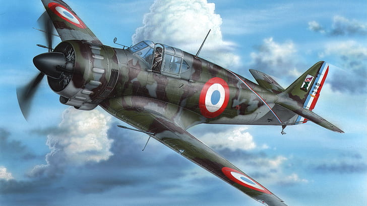 Airplane, Bloch, Air force of France, French fighter-monoplane, MB.152C.1, HD wallpaper
