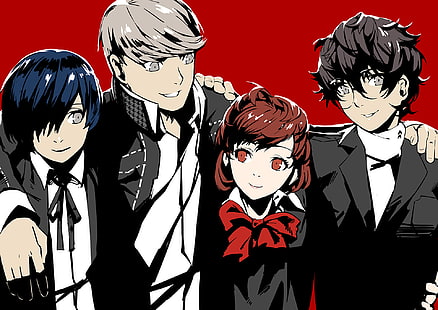 Persona, Akira Kurusu, Anime, Kotone Shiomi, Makoto Yuki, Persona 3 Portable, Persona 4, Persona 5, Yu Narukami, Sfondo HD HD wallpaper