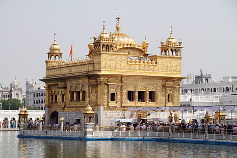 Templos, Harmandir Sahib, Amritsar, Templo Dourado, Hamandir Sahib, Índia, Sikh, HD papel de parede HD wallpaper