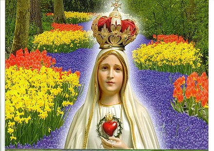 Религиозная, Мария, Иисус, Мария (Мать Иисуса), Носса Сеньора Де Фатима, HD обои HD wallpaper