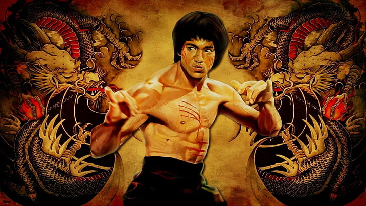 Bruce Lee HD, digital / artwork, lee, bruce, Fondo de pantalla HD