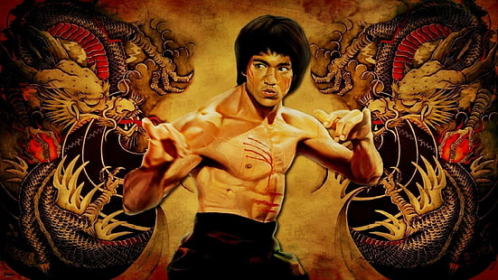 Bruce Lee HD, ดิจิตอล / อาร์ตเวิร์ค, ลี, บรูซ, วอลล์เปเปอร์ HD HD wallpaper