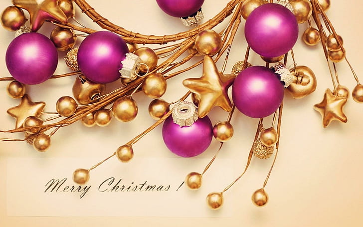 Christmas Balls Stars Decorations, christmas, balls, stars, decorations, HD wallpaper