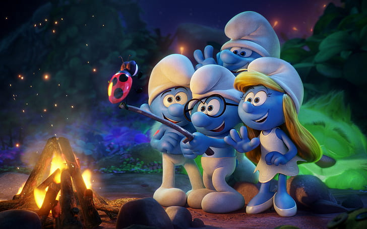 Smurfs The Lost Village Animation Filme, filme, animação, vila, Lost, Smurfs, o, HD papel de parede