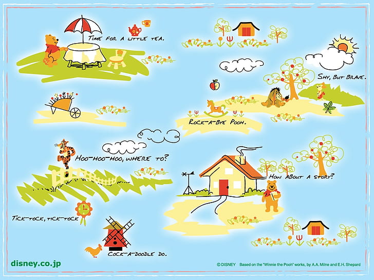 alice bambi disney winnie the pooh friends map Entertainment Other HD Art , Chip, bambi, daisy, alice, clara, dale, HD wallpaper