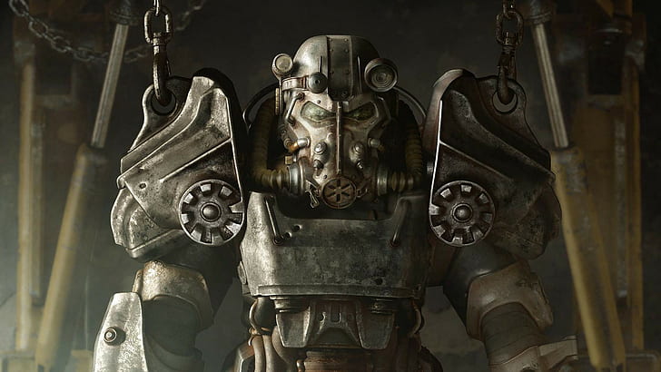 Fallout, Bethesda Softworks, Fallout 4, Atom, Power Armor, Apokalyptik, Videospiele, Brotherhood of Steel, HD-Hintergrundbild