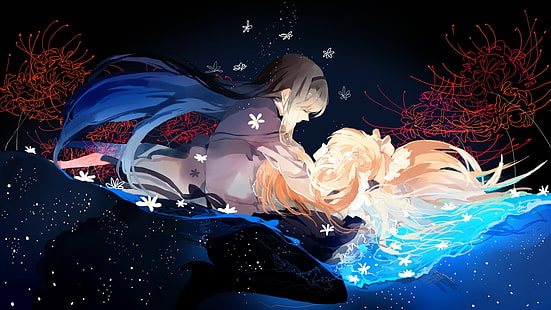 Mahou Shoujo Madoka Magica, Kaname Madoka, Akemi Homura, Anime-Mädchen, Anime, HD-Hintergrundbild HD wallpaper