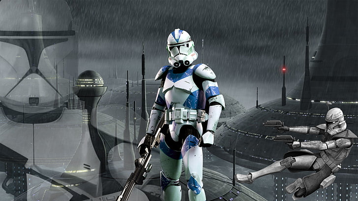 Stormtrooper illustration, clone trooper, Star Wars, HD wallpaper