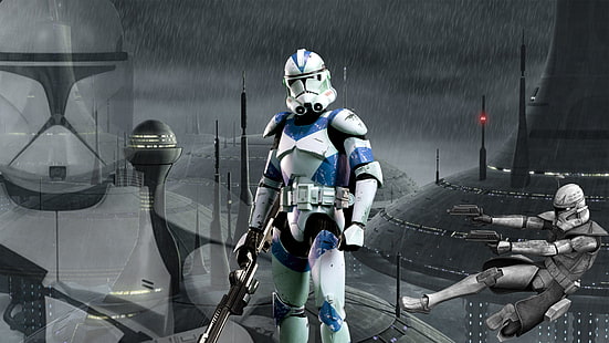 Ilustracja szturmowca, żołnierz klonów, Gwiezdne wojny, Tapety HD HD wallpaper