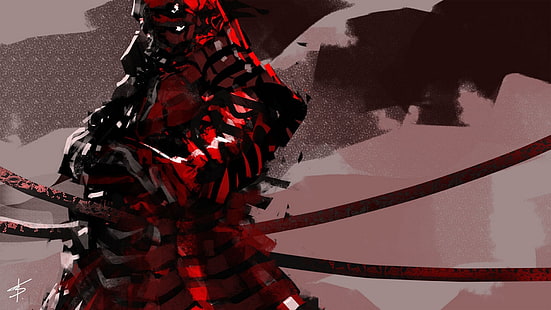 خلفية لعبة الساموراي ، VBagi ، Red Samurai ، Shogun Ceneataur، خلفية HD HD wallpaper