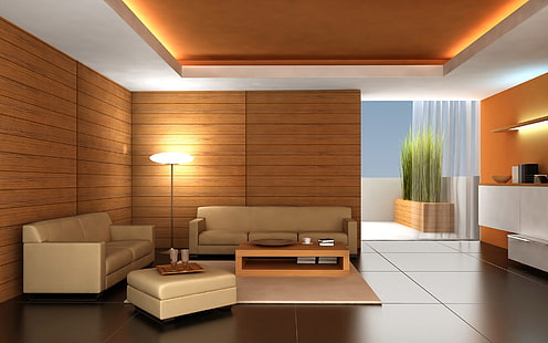 Interior mewah, ruang tamu, ruang tamu, rumah, ruang, desain, Wallpaper HD HD wallpaper